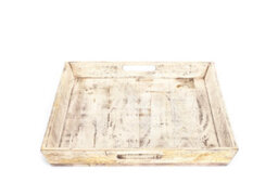 Elm Home And Garden Solid Mango Wood Serving Decorative Coffee Table Try Fully Assembled 5Cm High X 55Cm Wide X 45Cm Deep - thumbnail 3