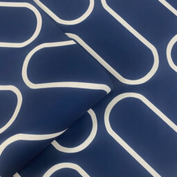 Muriva Navy Blue White Linear Curve Wavey Lines Minimalist Feature Wallpaper - thumbnail 4