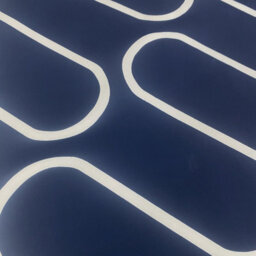 Muriva Navy Blue White Linear Curve Wavey Lines Minimalist Feature Wallpaper - thumbnail 3