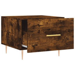 Berkfield Durable Coffee Table Smoked Oak 50X50X40 Cm Engineered Wood - thumbnail 6