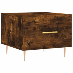 Berkfield Durable Coffee Table Smoked Oak 50X50X40 Cm Engineered Wood - thumbnail 1