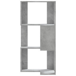 Walplus Corner Bookcase 3-Tier Concrete Grey 50X50X102 Cm Engineered Wood - thumbnail 4