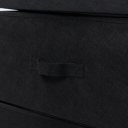 OHS Fabric Cabinet Bedside 4 Drawers Storage Unit Clothes Home Organiser, Black - thumbnail 9