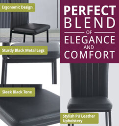 Hallowood Furniture Cullompton Large Extending Dining Table (120 To 180Cm) With 4 Black Faux Leather High Back Chairs - thumbnail 5