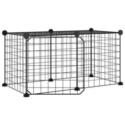 Walplus 8-Panel Pet Cage With Door Black 35X35 Cm Steel - thumbnail 2