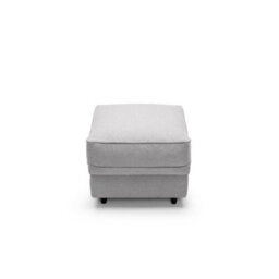 Abakus Direct Darcy Footstool In Light Grey Linen Fabric - thumbnail 3