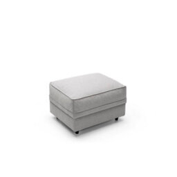Abakus Direct Darcy Footstool In Light Grey Linen Fabric - thumbnail 4