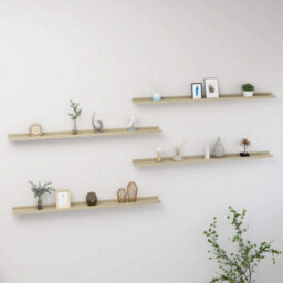 Berkfield Wall Shelves 4 Pcs Sonoma Oak 115X9X3 Cm - thumbnail 1