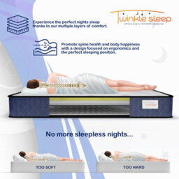 Bedz Online Twinkle Sleep Kids Coil Mattress, Medium Firm, Blue Side, 5Ft King (200X150 Cm) - thumbnail 5