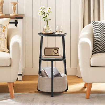 Side Table Bedside Table Accent Sofa Side Table End Table 30 X 30 X 67 Cm Black - image 1