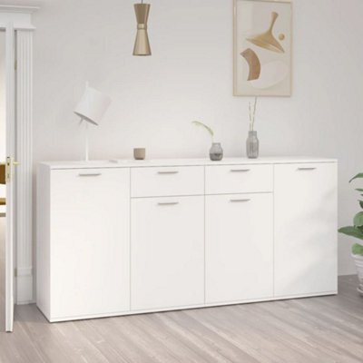Vidaxl Sideboard White 160X36X75 Cm Engineered Wood - image 1