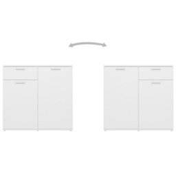 Vidaxl Sideboard White 160X36X75 Cm Engineered Wood - thumbnail 5