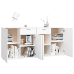 Vidaxl Sideboard White 160X36X75 Cm Engineered Wood - thumbnail 4