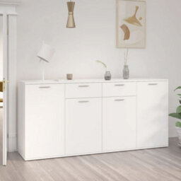 Vidaxl Sideboard White 160X36X75 Cm Engineered Wood - thumbnail 1
