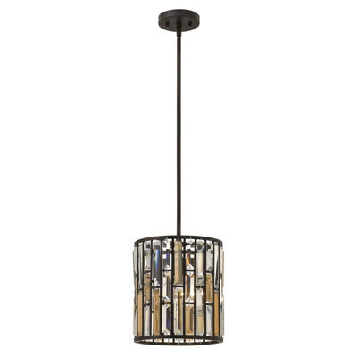 Vintage Bronze 1 Bulb Ceiling Pendant Light With E27 Socket For Led Bulbs
