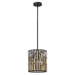 Vintage Bronze 1 Bulb Ceiling Pendant Light With E27 Socket For Led Bulbs