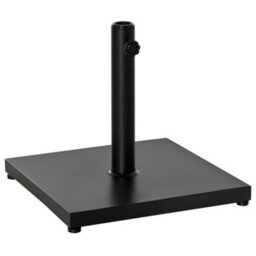 Outsunny 18Kg Heavy Duty Steel Parasol Base Square Umbrella Base Stand Black - thumbnail 2