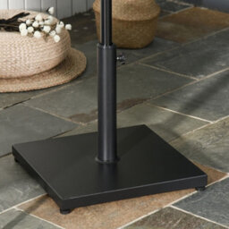 Outsunny 18Kg Heavy Duty Steel Parasol Base Square Umbrella Base Stand Black - thumbnail 7