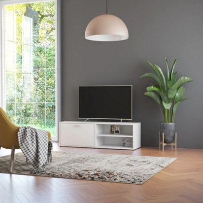 Berkfield Tv Cabinet White 120X34X37 Cm Engineered Wood - image 1