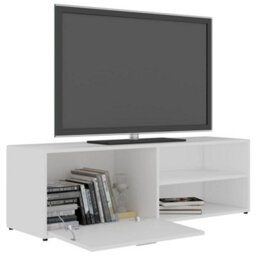 Berkfield Tv Cabinet White 120X34X37 Cm Engineered Wood - thumbnail 5