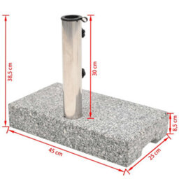 Vidaxl Parasol Base Granite Rectangular 25 Kg - thumbnail 8