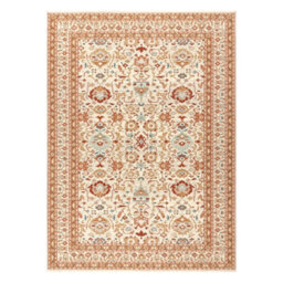 RugsX Wool Carpet Soho 477.26.la100 Osta Ornament, Frame Natural Beige Terracotta 135X200 Cm - thumbnail 2