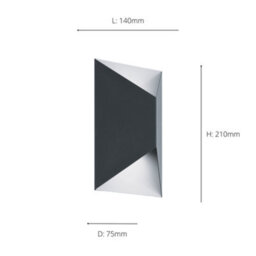 Eglo Predazzo Grey And White Metal Ip44 Integrated Led Outdoor Wall Light (D) 21Cm - thumbnail 4