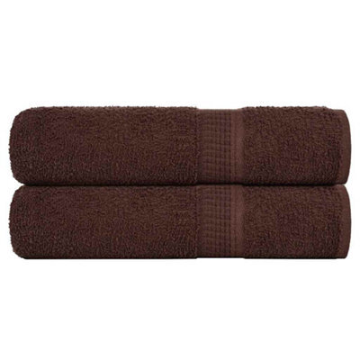 Berkfield Shower Towels 2 Pcs Brown 70X140 Cm 360 Gsm 100% Cotton - image 1
