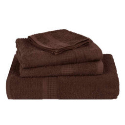 Berkfield Shower Towels 2 Pcs Brown 70X140 Cm 360 Gsm 100% Cotton - thumbnail 4