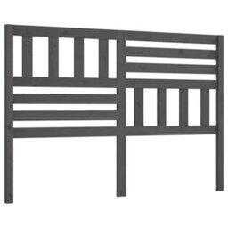 Berkfield Bed Headboard Grey 156X4X100 Cm Solid Wood Pine - thumbnail 2