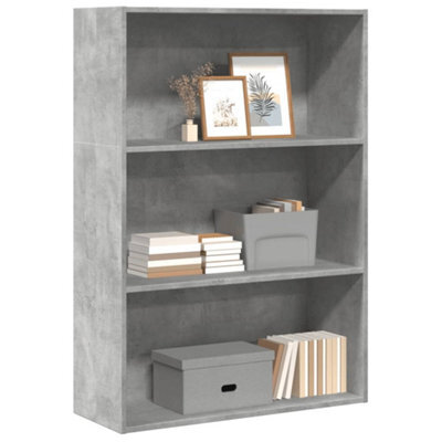 Berkfield Bookcase Concrete Grey 80X30X114 Cm Engineered Wood - image 1
