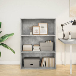Berkfield Bookcase Concrete Grey 80X30X114 Cm Engineered Wood - thumbnail 3