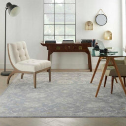 Charcoal Bordered Floral Traditional Persian Rug For Bedroom & Living Room-69Cm X 310Cm (Runner) - thumbnail 3