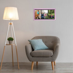 AK Frames 16X8 White Sleek Multi Photo Frame With Black Mount - Holds 3 Apertures (3X) 7X5 Photos - thumbnail 3