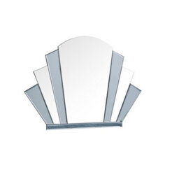 Melody Maison Grey Glass Art Deco Arch Fan Wall Mirror 80Cm X 60Cm - thumbnail 6