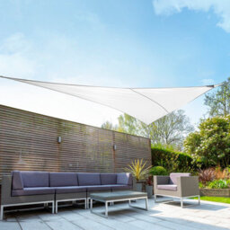 Kookaburra 6M X 4.2M Right Angle Triangle Waterproof Polar White Garden Patio Sun Shade Sail Canopy 98% Uv Block With Free Rope - thumbnail 2