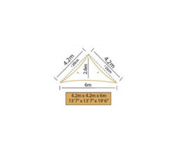 Kookaburra 6M X 4.2M Right Angle Triangle Waterproof Polar White Garden Patio Sun Shade Sail Canopy 98% Uv Block With Free Rope - thumbnail 5