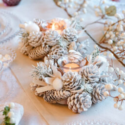 Dibor Set Of 2 Wild Wonderland Single Table Centrepiece Christmas Decoration Candle Holder Tealight Holders - thumbnail 1