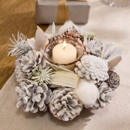 Dibor Set Of 2 Wild Wonderland Single Table Centrepiece Christmas Decoration Candle Holder Tealight Holders - thumbnail 4