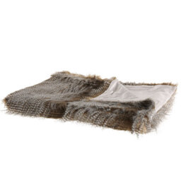 Beliani Blanket Asdad Fabric 150 X 200 Cm Brown