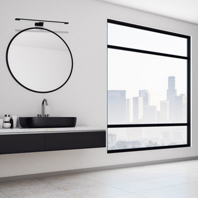 Milagro Shine Black Led 12W Wall Lamp Stylish Matt Black Light With Ip44 Rating Perfect For Mounting Above A Bathroom Mirror - image 1