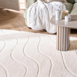 Ohs Tufted Contour Rug Soft Floor Carpet Non Slip Area Mat, Ivory - 160Cm X 230Cm - thumbnail 2