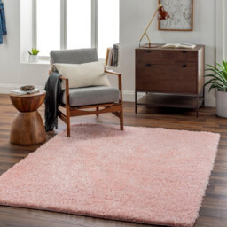 Livabliss Moda Shaggy-Solid Color Pink Plush Soft Pile Living Bedroom Rug 120 X 180 Cm Easy Care, Non Shedding - thumbnail 2
