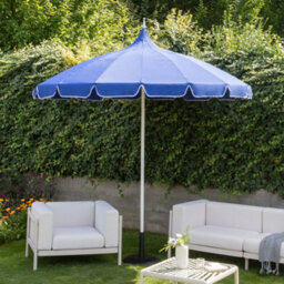 Wyld And Coco Garden Market Parasol Blue 2.45M With Aluminium Pole - thumbnail 2