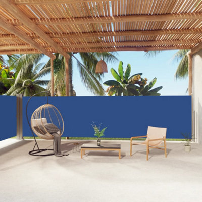Berkfield Retractable Side Awning Blue 160X1000 Cm - image 1
