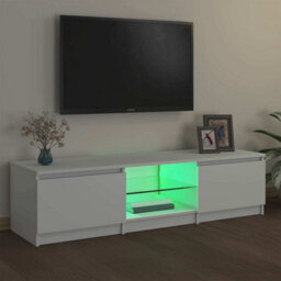 Vidaxl Tv Cabinet With Led Lights White 140X40X35.5 Cm Tv Cabinets - thumbnail 8