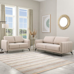 More4Homes Oslo Modern Scandi Style Fabric Living Room 2+3 Seater Sofa Set (Beige) - thumbnail 7