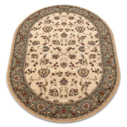 RugsX Wool Carpet Polonia Oval Madras Flowers Jasmine 2 Green 200X300 Cm - thumbnail 4