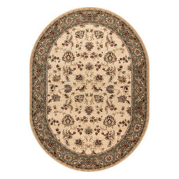 RugsX Wool Carpet Polonia Oval Madras Flowers Jasmine 2 Green 200X300 Cm - thumbnail 2