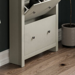 Lassic Vida Designs Arlington 2 Door 1 Drawer Grey Shoe Storage Cabinet - thumbnail 5